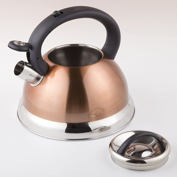 copper bottom whistling tea kettle