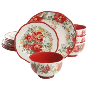 The Pioneer Woman Dinnerware Set Red