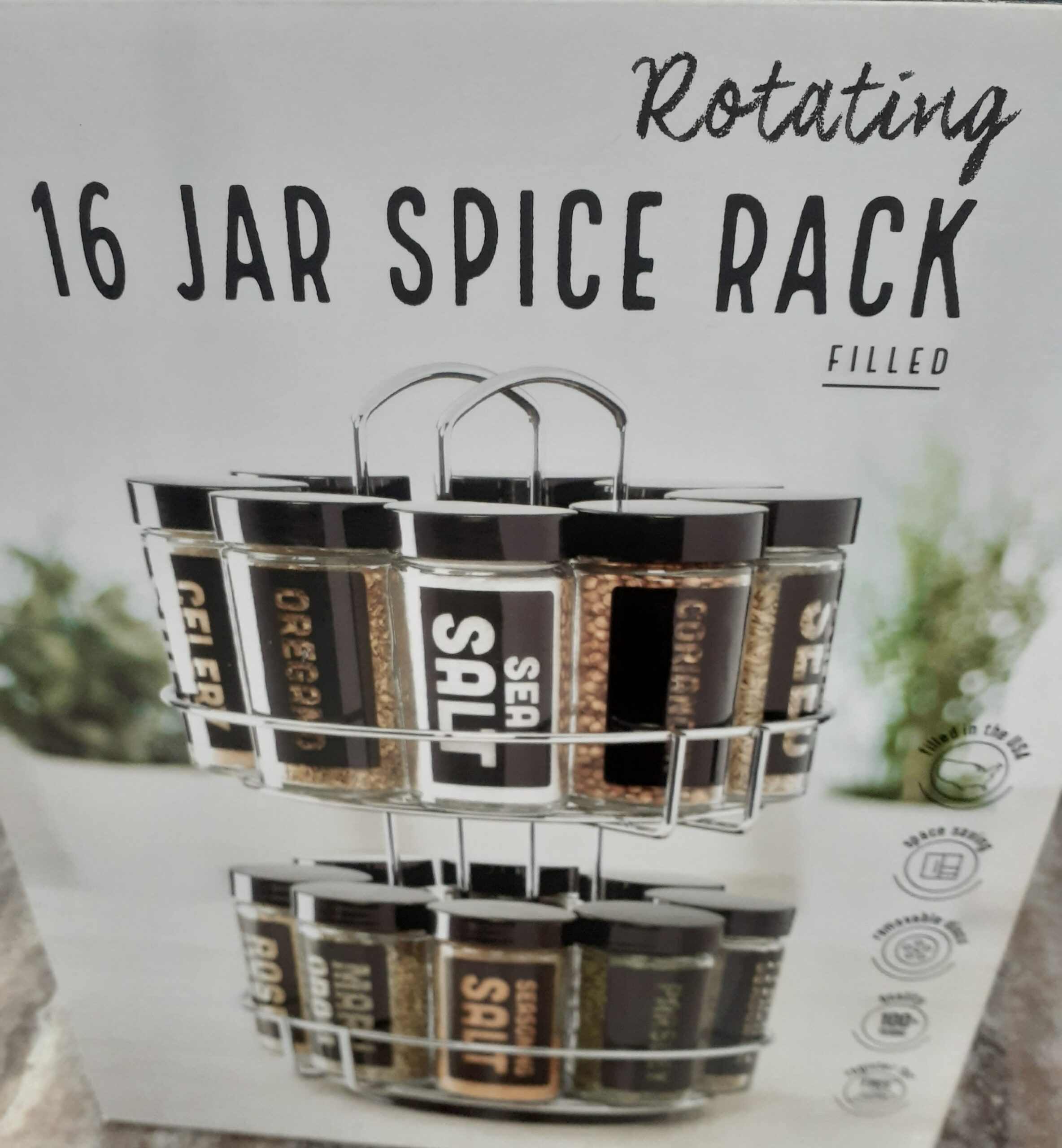 Kamenstein 16-Jar Revolving Chrome Wire Spice Rack