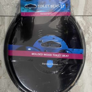 Molded Wood Black Toilet Seat 17"