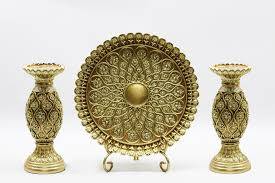 Timeless Decorative Plate and Candle Holders Set