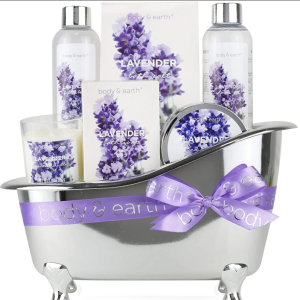 Body & Earth Lavender Silver Tub Set